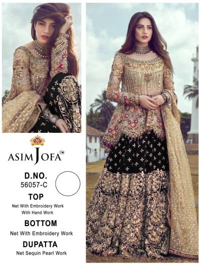 56057 Colours By Asim Jofa Designer Partywear Pakistani Salwar Kameez Collection